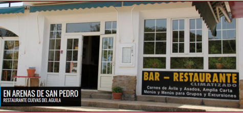 Restaurante Cuevas del Águila Arenas de San Pedro Ávila