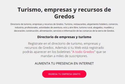 Gredos: Turismo empresas recursos Sierra de Gredos